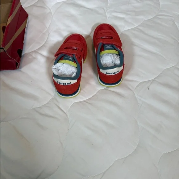 Saucony Baby Jazz Sneakers – Red/Blue/Lime – Size 7.5M (Boys) - Picture 2 of 8